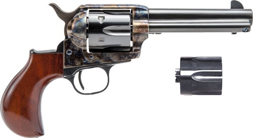 Cimarron Thunderer CA349 Revolver, 45LC/45ACP, 4.75" Barrel, 6-Rd, Single Action, Dual Cylinder, Color Case/Blue.