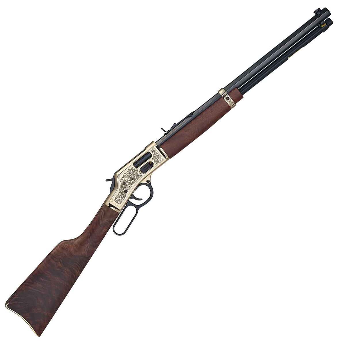Henry Big Boy Brass Side Gate 44 Magnum Deluxe Engraved Edition Polished Hardened Brass Lever Action Rifle - 20in