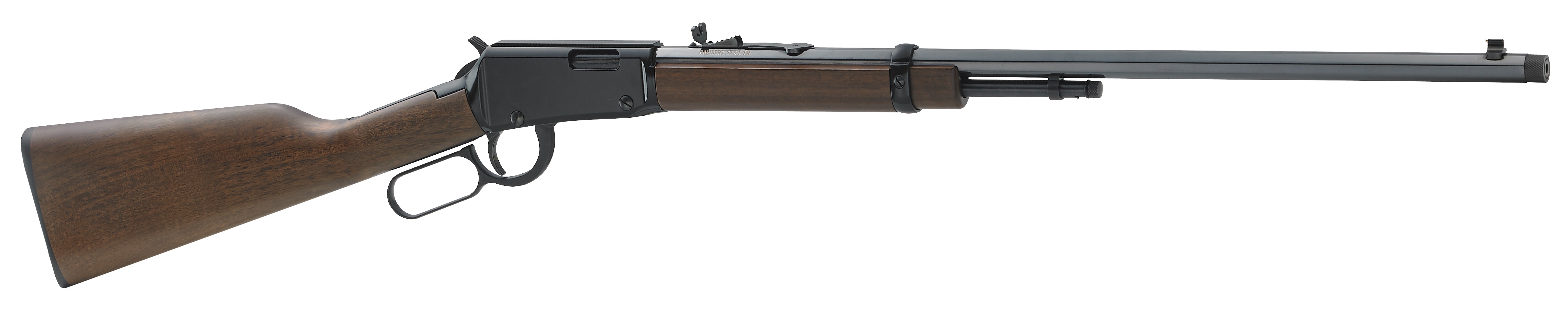 HENRY FRONTIER 22 LR 24" 16rd Lever Action Rifle w/ Threaded Barrel - Black / Walnut