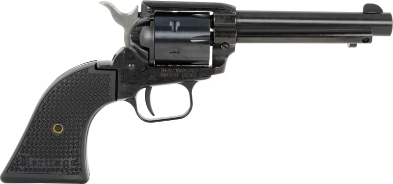 Heritage Mfg RR22B4PG Rough Rider .22L.R.Revolver, 4.75" Barrel, 6 Shot, Black Cerakote, Black Polymer Grip