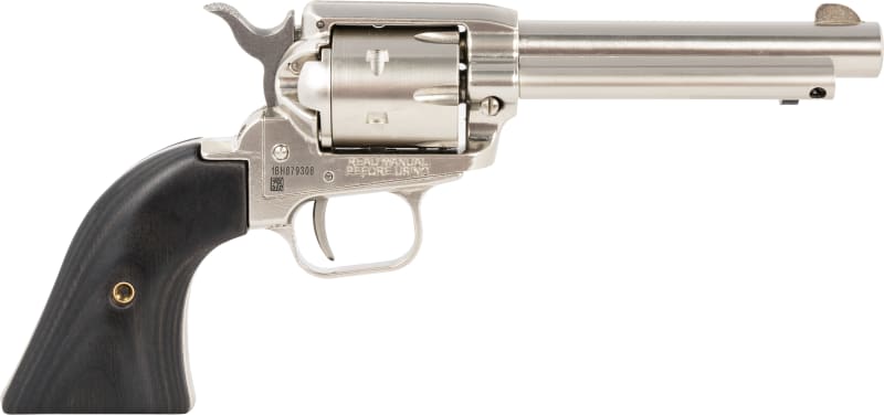 Heritage Mfg RR22NI4BW Rough Rider 6 Shot, 4.75" Black Nitride Steel Barrel, Black Nitride Steel Frame, Zinc Alloy Frame, Black Cylinder, Black Laminate Grip Revolver