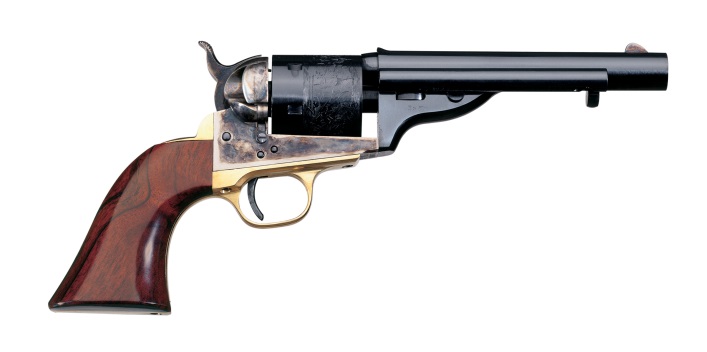 UBERTI Open Top Early Navy 38 Special 5.5" 6rd Revolver - Case Hardened | Walnut